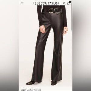 Rebecca Taylor Vegan Leather Trousers